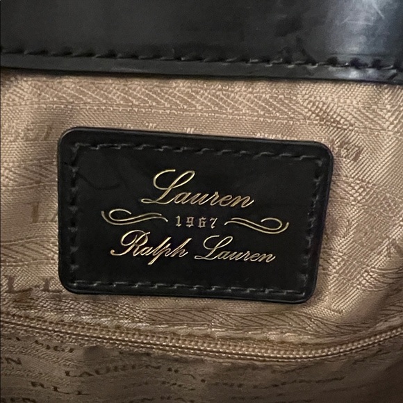 Lauren Ralph Lauren Elegant Black Satchel - Picture 6 of 9